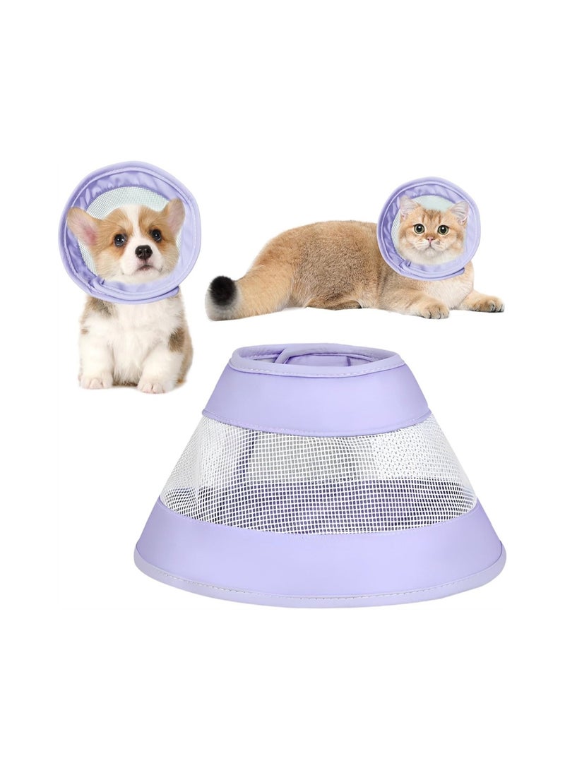 Adjustable Cat Recovery Collar After Surgery Breathable Cat Cones to Stop Licking L - Image 1